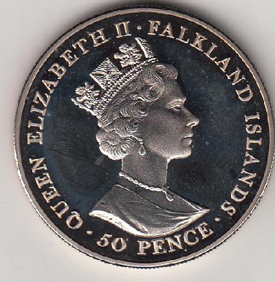 Beschrijving: 50 Pence  QUEEN 75 YEAR